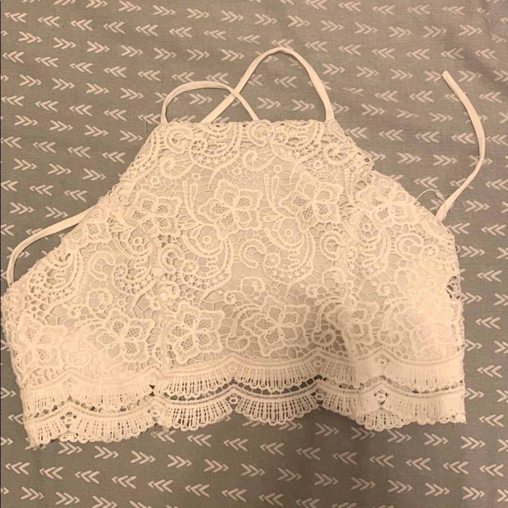 White Lace Halter Top